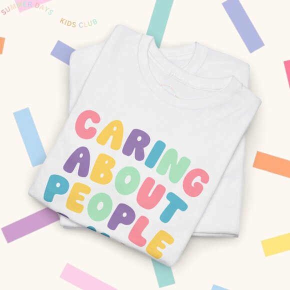 TODDLER Caring About People Is Not Political LGBTQ Tee - Picture 3 of 6